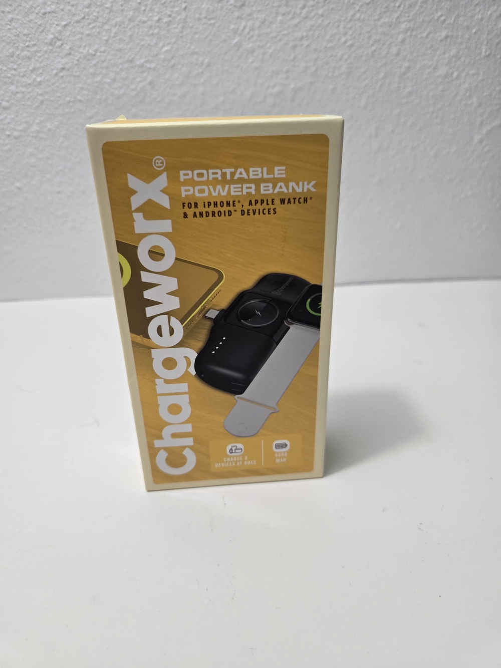 Chargeworx Portable Power Bank for iPhone, Apple Watch & Android - Yellow